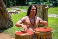 Taino indian performance near Indian Cave Cuba